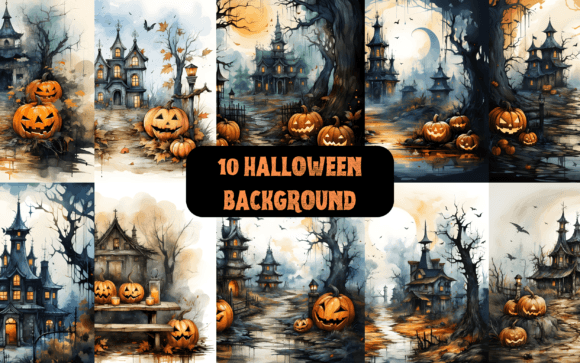 10 Halloween Backgrounds: Digital Papers for Every Project