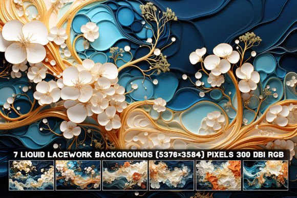 7 Abstract Liquid Lacework Backgrounds: Elevate Your Visuals