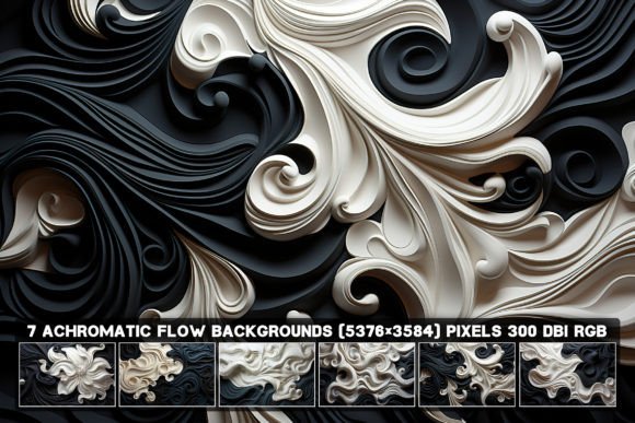 7 Achromatic Flow Backgrounds: A Designer's Neutral Foundation