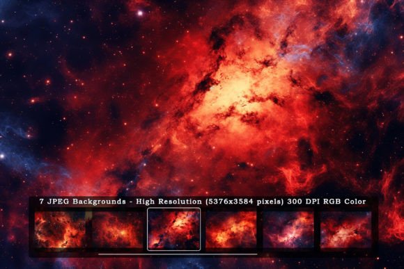 7 Red Galaxy Sky Textures for Bold Digital Design