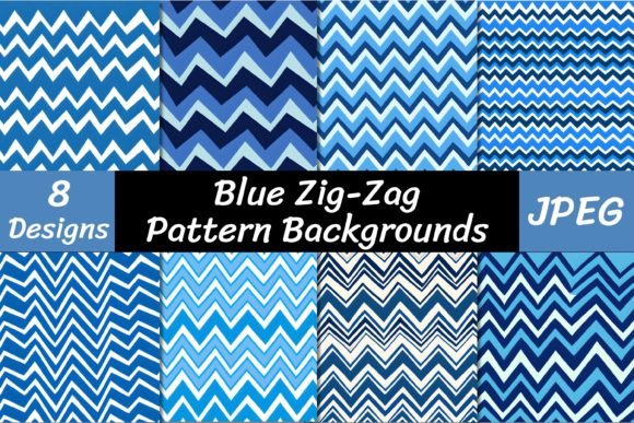 Blue Zig Zag Pattern Backgrounds: Dynamic Digital Papers