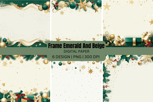 Christmas Emerald and Beige Backgrounds: A Designer's Festive Palette