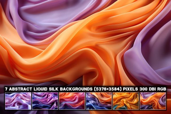Elevate Your Designs with 7 Abstract Liquid Silk Backgrounds