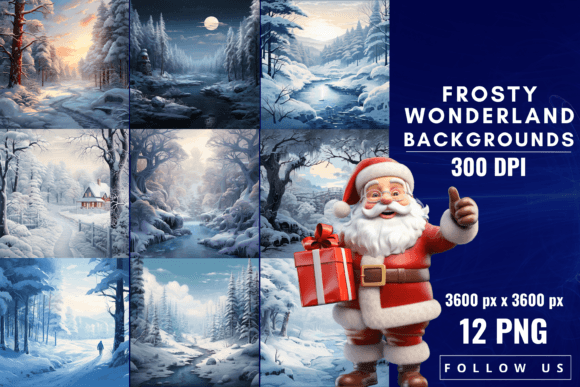 Embrace the Chill: Frosty Wonderland Backgrounds for Designers