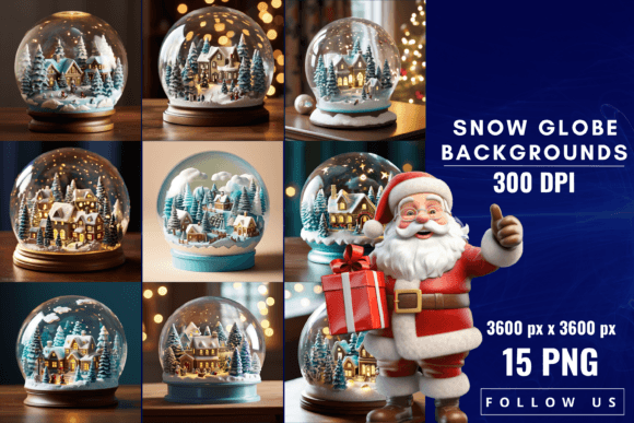 Enchanting Snow Globe Backgrounds for Winter Designs