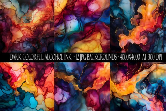Exploring the Power of Dark Colorful Alcohol Ink Backgrounds