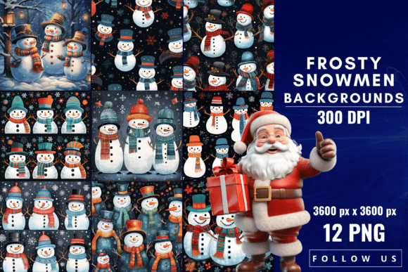Frosty Snowmen Backgrounds: Your Winter Design Canvas