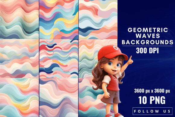 Geometric Waves Backgrounds: Modern Design in Motion