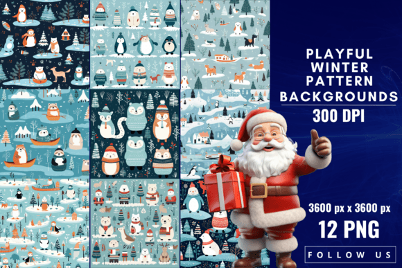 Playful Winter Pattern Backgrounds: A Designer's Cozy Toolkit