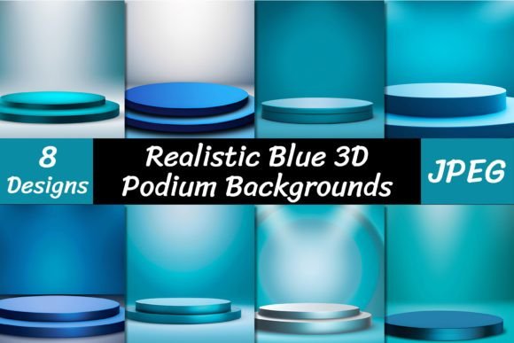 Realistic Blue 3D Podium Backgrounds: A Designer's Guide