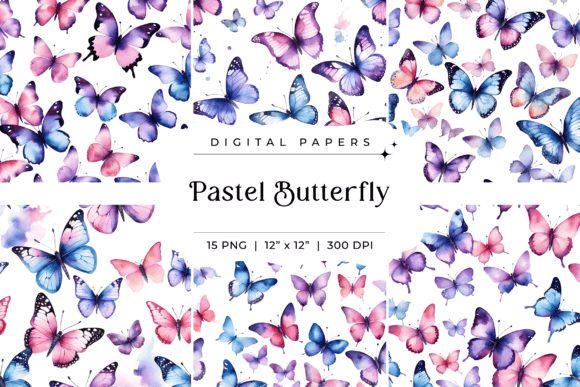 Transform Projects with Pastel Butterfly Watercolor Backgrounds