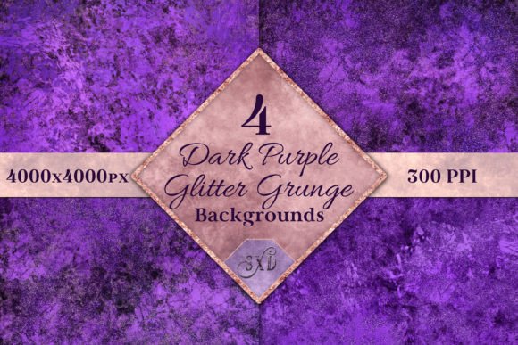Transform Your Designs with Dark Purple Glitter Grunge Backgrounds