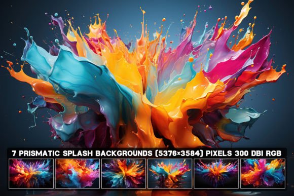 Unlock Creativity with Abstract Prismatic Splash Backgrounds