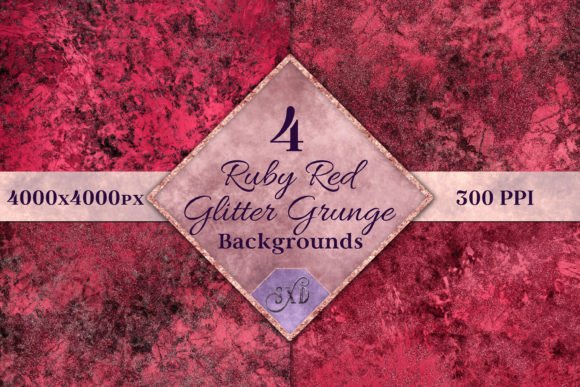 Using Ruby Red Glitter Grunge Backgrounds for Bold Design