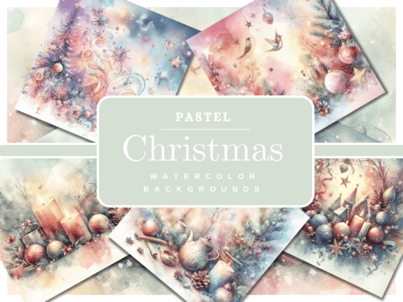 Watercolor Pastel Christmas Backgrounds: A Gentle Holiday Touch