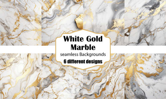 White Gold Marble Seamless Backgrounds: Elevating Modern Design