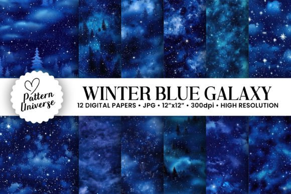 Winter Blue Galaxy Seamless Backgrounds: A Designer's Guide